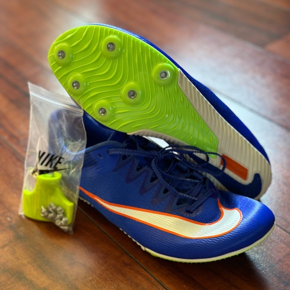 Nike Zoom Rival Sprinter Track Spikes Racer Blue/Lime - Picture 1 of 5